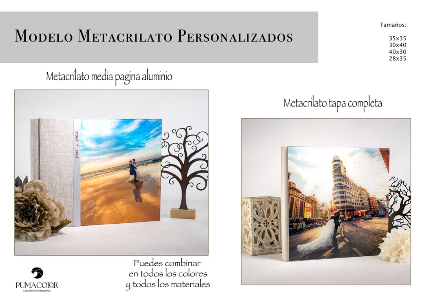 Álbum de boda · Metacrilato personalizado
