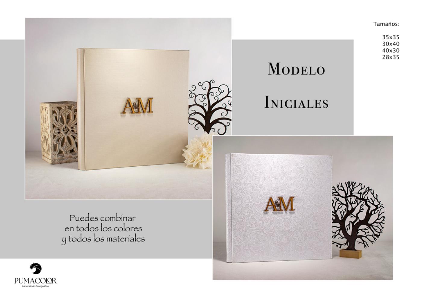 Álbum de boda · Modelo Iniciales