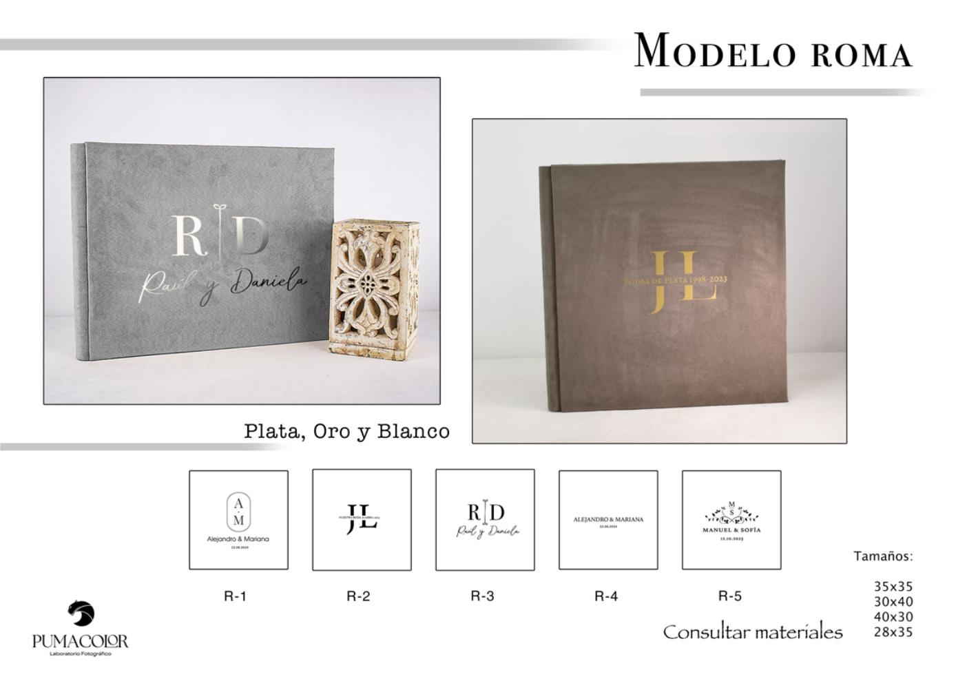 Álbum de boda · Modelo Roma
